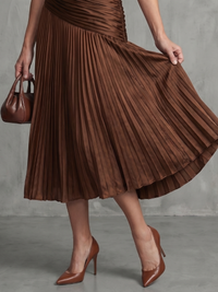 Theodora | Pleated Waist Striped Midi Dress™