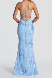 Anastasia | Women Floral Embroidered Corset Cami Strap Wedding Guest Maxi Dress