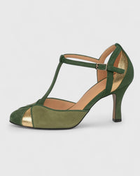 Πράσινες γόβες Olga, πλάγια όψη