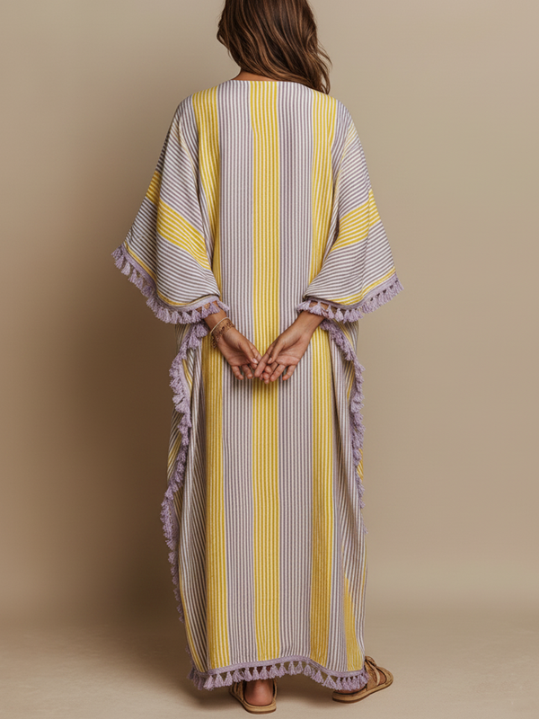Margot | Two-Tone Striped Maxi Dress
