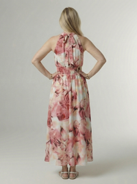 Sylin | Halter Midi Dress with Ruching