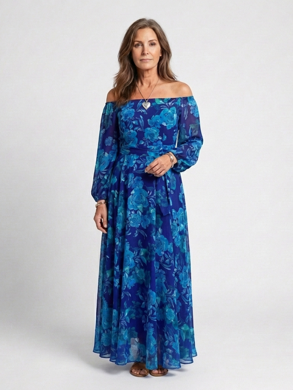Violet & Grace | Floral Off-the-Shoulder Maxi Dress™