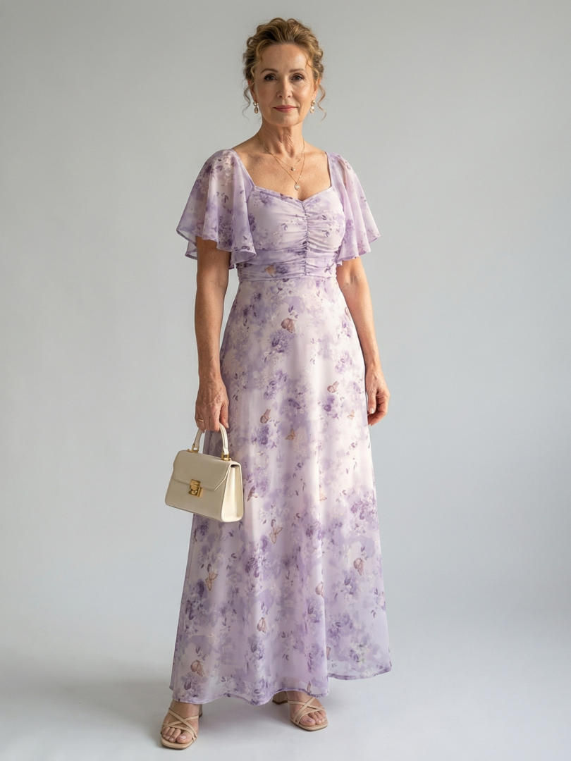 Vaelis | Flutter Sleeve Midi Dress™