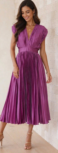 Violet & Grace | Timeless Pleated Midi Dress™