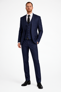 Clifton | Men Linen Three Piece Wedding Guest Suit Blazer Trousers and Waistcoat Set