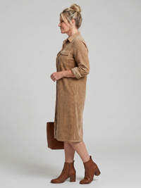 Pema | Long-sleeved Midi Dress with Patch Pockets™