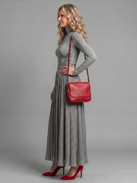 Lana | Midi Dress with Long Sleeves, Turtleneck, and Cinched Waist