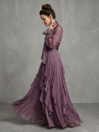 Demetria | Tiered Maxi Dress with Halter Neck and Ruffles™
