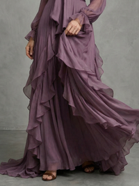 Demetria | Tiered Maxi Dress with Halter Neck and Ruffles™