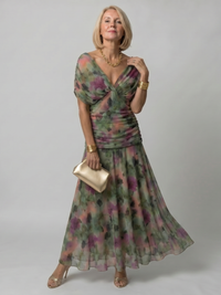Violet & Grace | Flowing Off-Shoulder Midi Dress