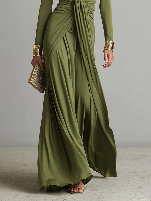 Valentine | Maxi Dress with V-Neck and Ruffles