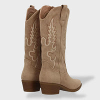 Women's Embroidered Suede Cowboy Boots