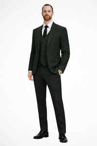 Clifton | Men Linen Three Piece Wedding Guest Suit Blazer Trousers and Waistcoat Set