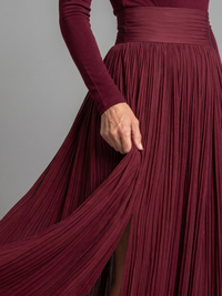 Lana | Midi Dress with Long Sleeves, Turtleneck, and Cinched Waist
