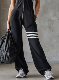 Diane | Retro Striped Hooded Jumpsuit
