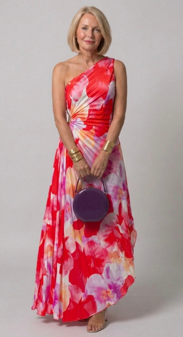 Violet & Grace | One-Shoulder Pleated Dress™