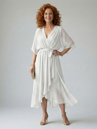 Elric | Lightweight Draped Midi Dress™