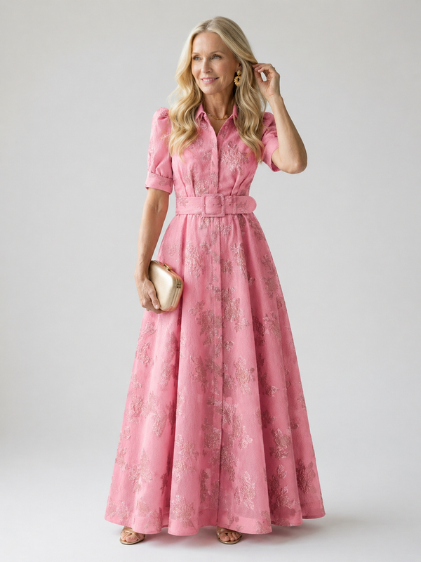 Violet & Grace | Floral Maxi Dress with Belt™