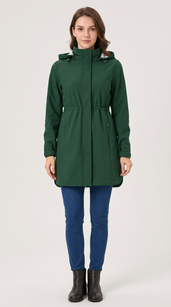 Women's Softshell Hooded Jacket with Fleece Lining