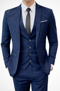 Dominic | Men Slim Fit Notch Lapel 3 Piece Wedding Guest Suit