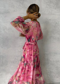 Violet & Grace | Wrap Dress with Floral Print