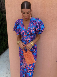 Violet & Grace | Vibrant Pleated Midi Dress™