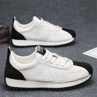 Sneakers Piero σε λευκό, πράσινο και πορτοκαλί, μπροστινή όψη