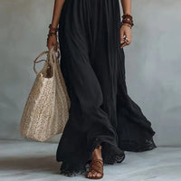 JADE | Maxi Lace Halter Dress with Open Back