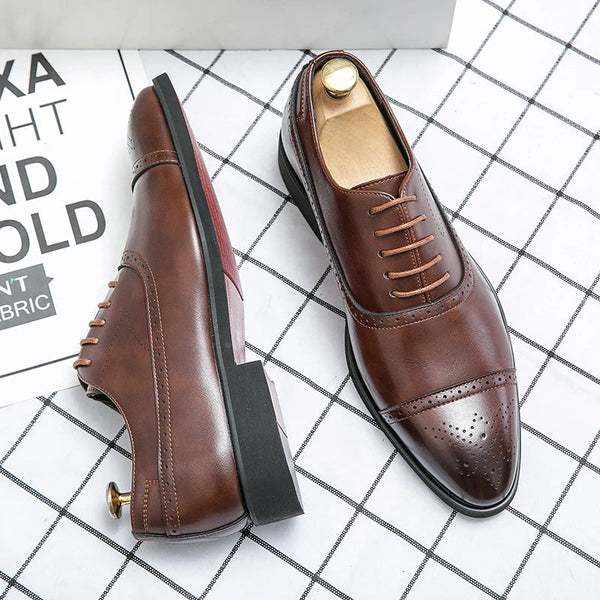 Παπούτσια Oxford Royal Brogue, λεπτομέρεια διατρήσεων medallion