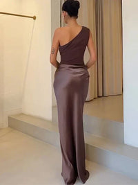Violet & Grace | Satin Maxi Dress with Chic Shimmer™