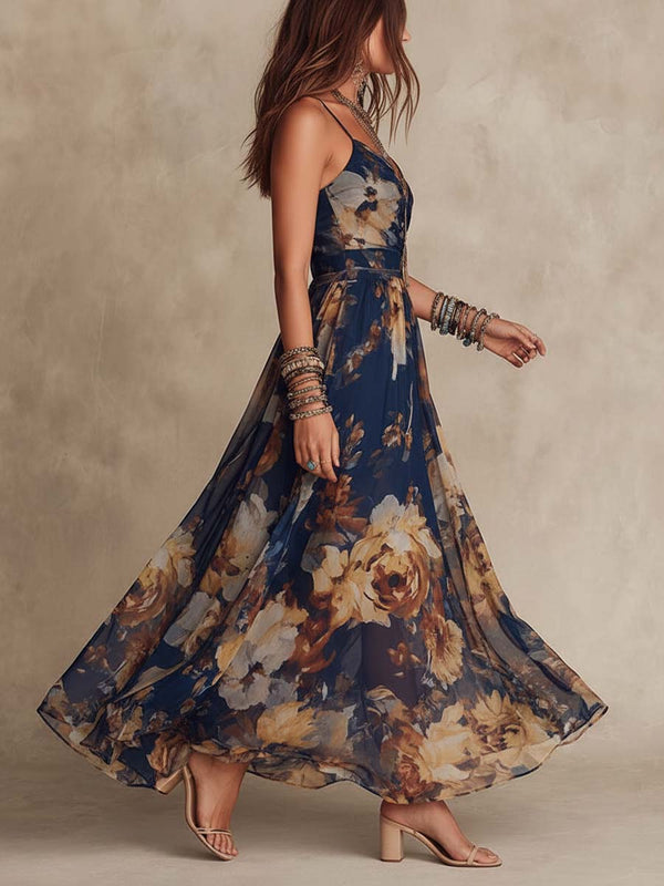 Déborah | Maxi Floral Dress Painting Aesthetic