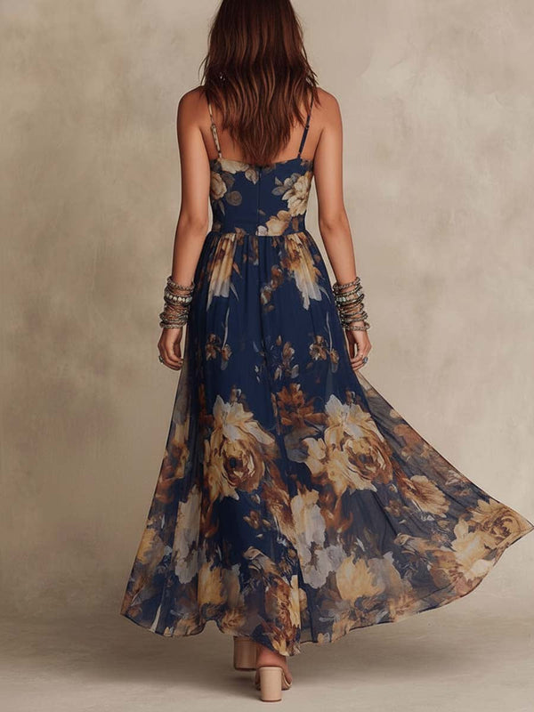 Déborah | Maxi Floral Dress Painting Aesthetic