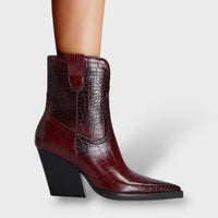 Women's High-Heel Cowboy Ankle Boots