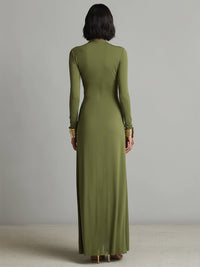 Valentine | Maxi Dress with V-Neck and Ruffles