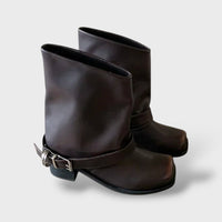 Women's Square-Toe Cowboy Ankle Boots