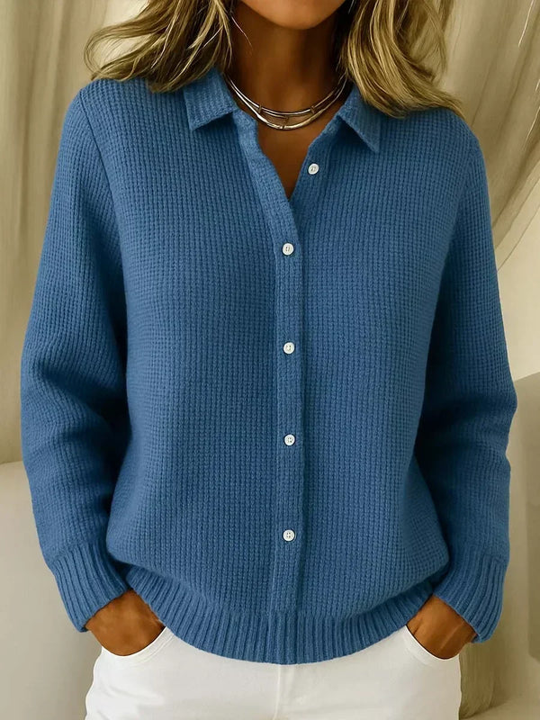 Katrina | Ribbed Knit Button-Down Cardigan™