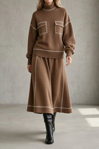TALIA | SIGNATURE CONTRAST-STITCH TWO-PIECE SET