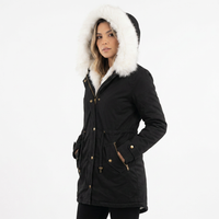 Hooded Button-Front Winter Jacket