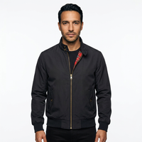Plaid-Lined Bomber Jacket