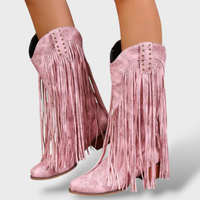Women's Vintage Fringe Cowboy Boots