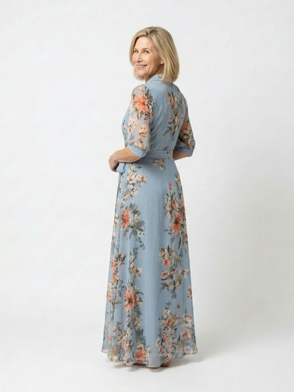 Elowen | Floral Wrap V-Neck Maxi Dress™