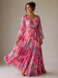 Violet & Grace | Wrap Dress with Floral Print