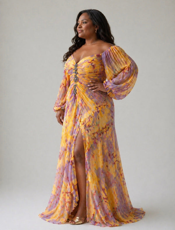 Violet & Grace | Elegant V-Neck Dress™