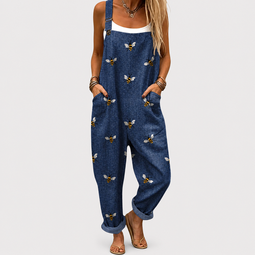 Marta | Multicolored wide printed jumpsuit