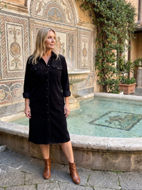 Pema | Long-sleeved Midi Dress with Patch Pockets™