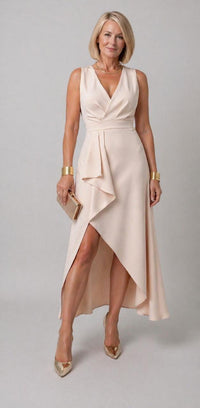 Violet & Grace | Crossover V-Neck Midi Dress™