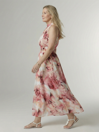 Sylin | Halter Midi Dress with Ruching