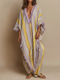 Margot | Two-Tone Striped Maxi Dress
