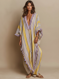 Margot | Two-Tone Striped Maxi Dress