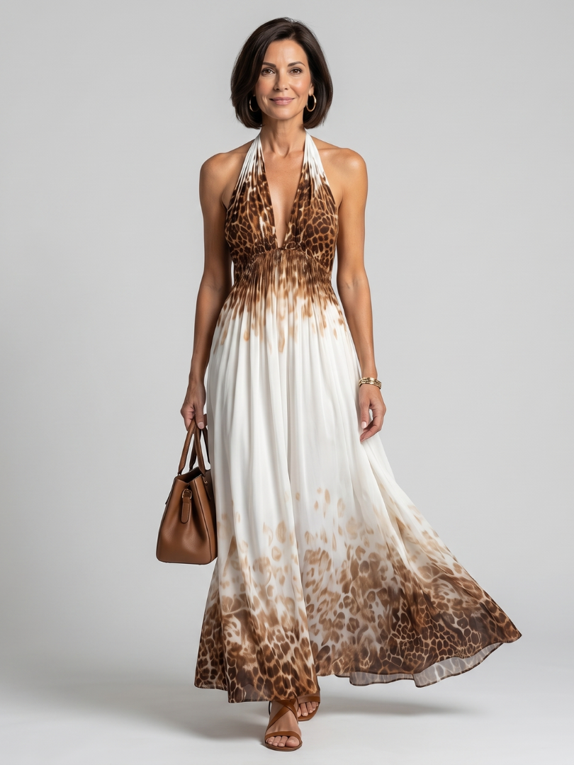 Orlune | White Pleated Midi Dress™